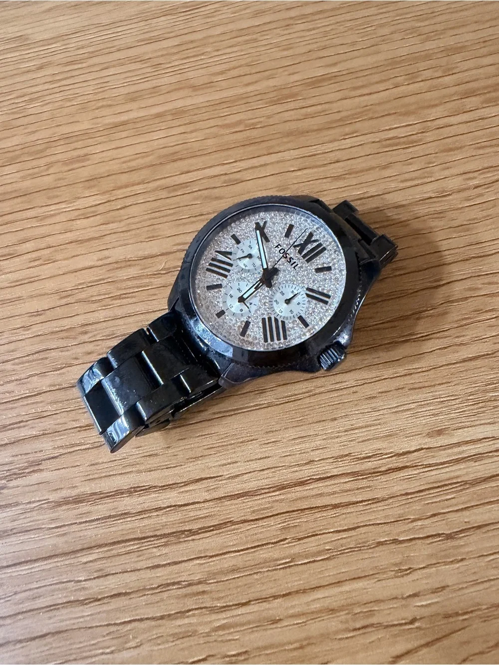 Fossil Black Watch with Sparkling Glitter Dial